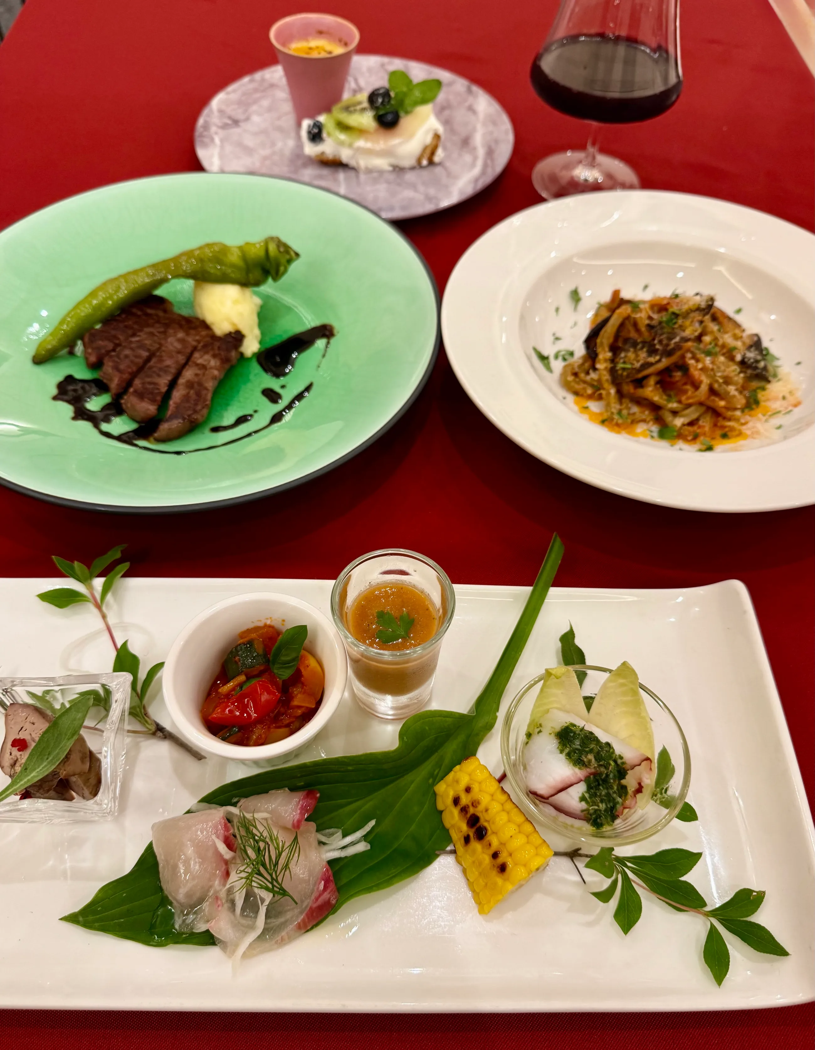 SOLAで提供されてきたコース料理の一例